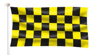 Chequered Black and Yellow Flag