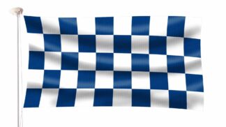 Chequered Blue and White Flag