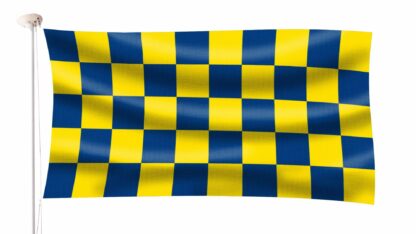 Chequered Blue and Yellow Flag