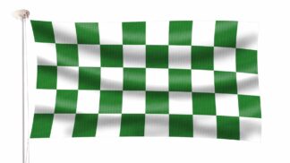 Chequered Green and White Flag