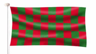 Chequered Red and Green Flag