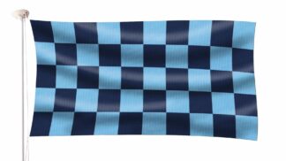 Chequered Sky Blue and Navy Blue Flag