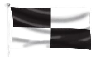 Black and White Quarters Flag
