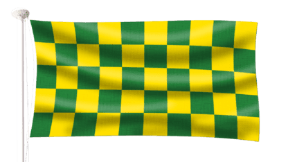 Chequered Green and Yellow Flag