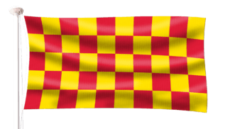 Chequered Red and Yellow Flag