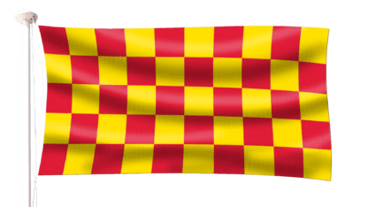 Chequered Red and Yellow Flag