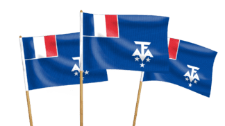French Southern and Antarctic Lands Handwaving Flags