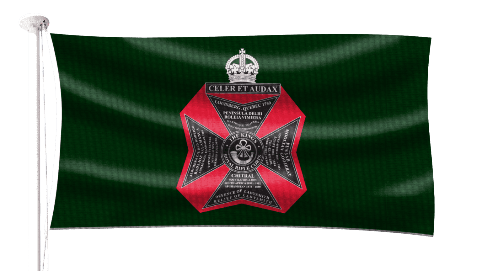 Kings Royal Rifle Flag Hampshire Flag Company