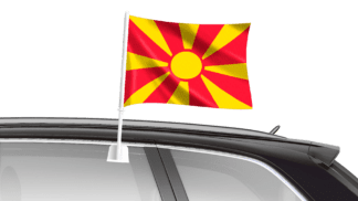 North Macedonia Car Flag