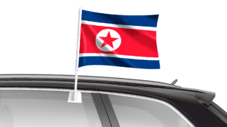 North Korea Car Flag
