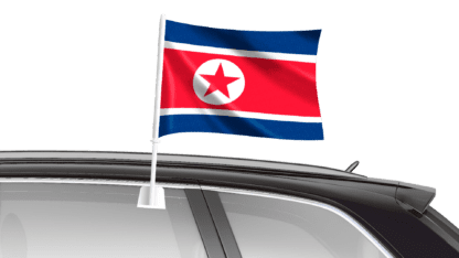 North Korea Car Flag