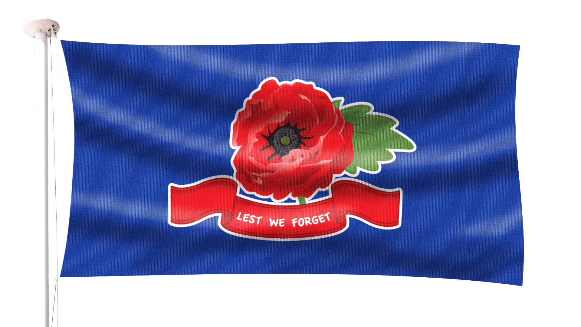 Lest We Forget Poppy Flag - Hampshire Flag Company
