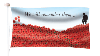 Poppy Flag - We Will Remember Them