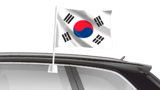 South Korea Car Flag