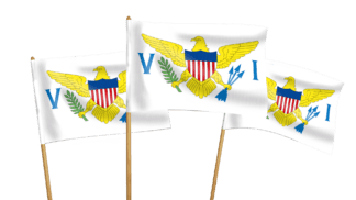 United States Virgin Islands Handwaving Flags
