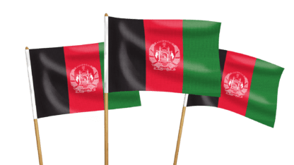 Afghanistan Handwaving Flags