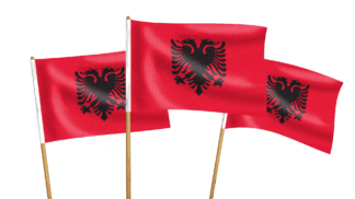 Albania Handwaving Flags