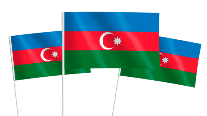 Azerbaijan Handwaving Flags