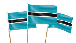 Botswana Handwaving Flags