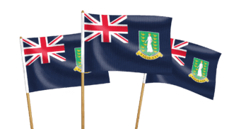 British Virgin Islands Handwaving Flags
