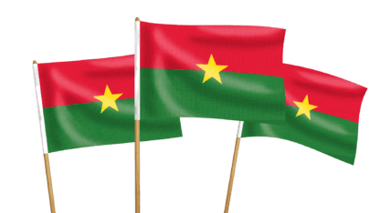 Burkina Faso Handwaving Flags