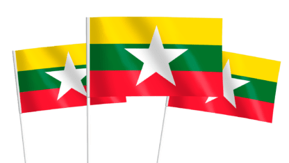 Myanmar (Burma) Handwaving Flags