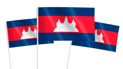 Cambodia Handwaving Flags