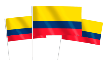 Colombia Handwaving Flags