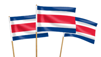 Costa Rica Handwaving Flags