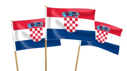 Croatia Handwaving Flags