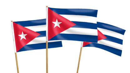 Cuba Handwaving Flags