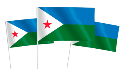 Djibouti Handwaving Flags