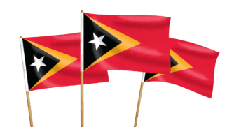 Timor-Leste Handwaving Flags