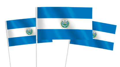 El Salvador Handwaving Flags