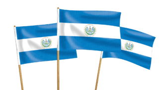 El Salvador Handwaving Flags