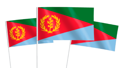Eritrea Handwaving Flags