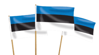 Estonia Handwaving Flags