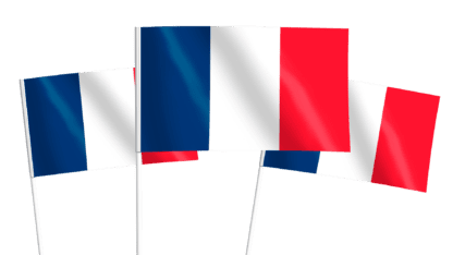 France Handwaving Flags