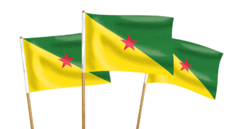 French Guiana Handwaving Flags