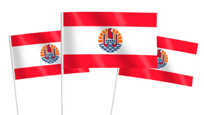French Polynesia Handwaving Flags