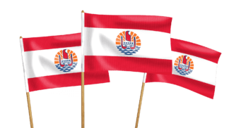 French Polynesia Handwaving Flags