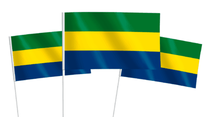 Gabon Handwaving Flags