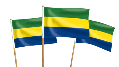Gabon Handwaving Flags