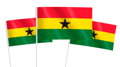 Ghana Handwaving Flags