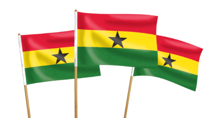 Ghana Handwaving Flags