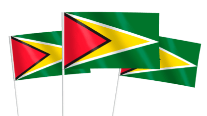Guyana Handwaving Flags