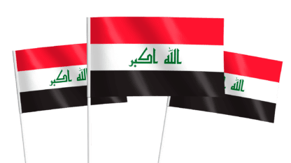Iraq Handwaving Flags