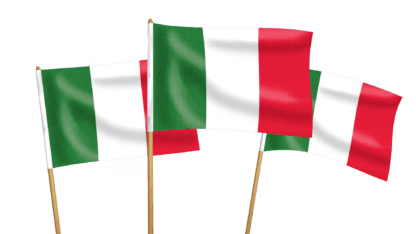 Italy Handwaving Flags
