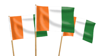 Cote d'Ivoire (Ivory Coast) Handwaving Flags