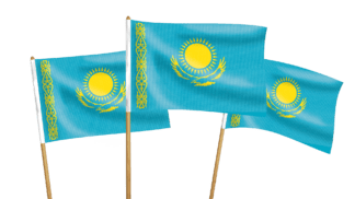 Kazakhstan Handwaving Flags